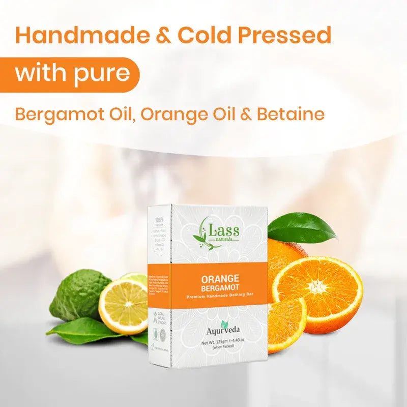 Orange & Bergamot Handmade Premium Bathing Soap,125g