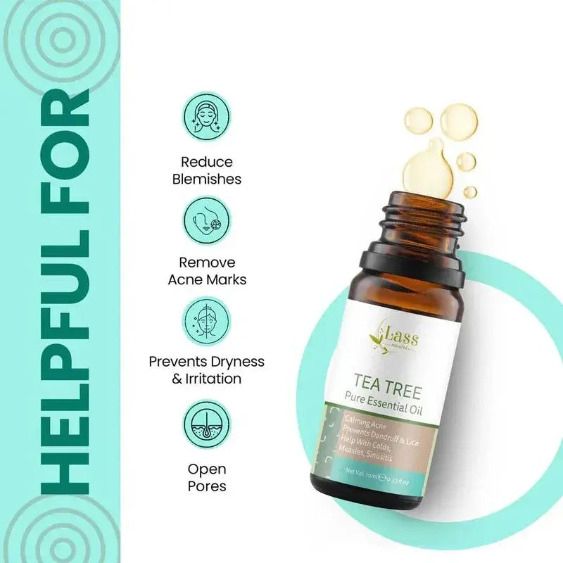Lass Natural's Tea Tree Pure Essential Oil - 10ml