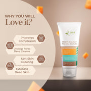 Lass Natural Papaya Walnut Facial Scrub with Papaya and Walnut 100GM
