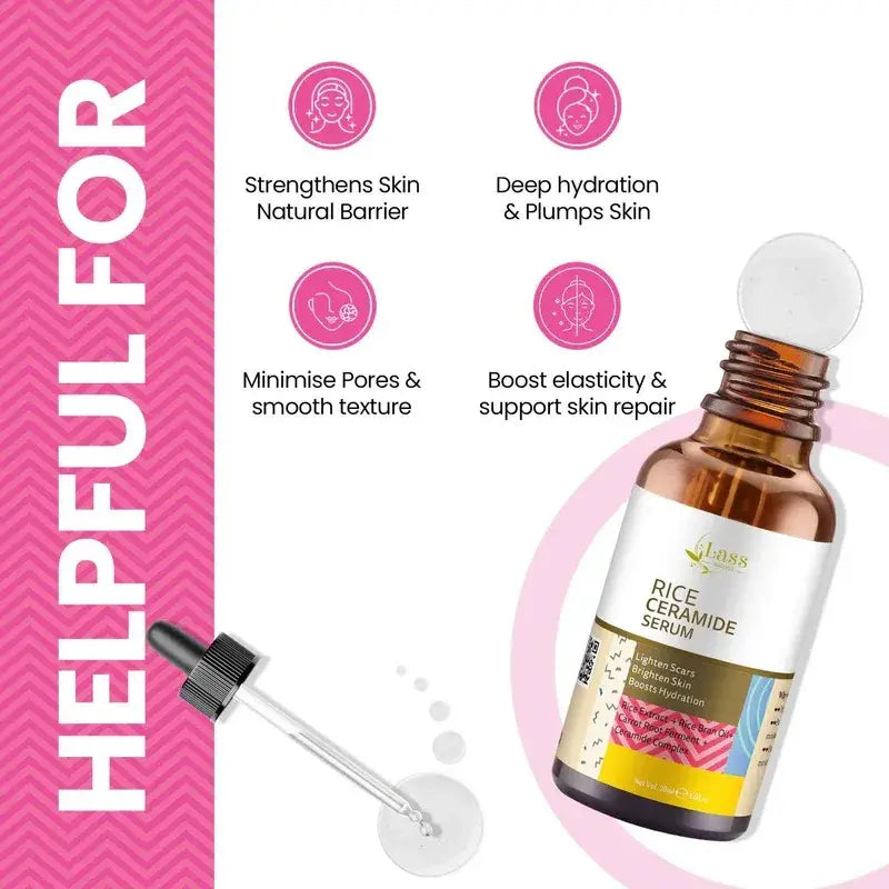 Rice Ceramide Serum To Reduce Dark Spot, Wrinkles And Improve Skin Texture(30ml)