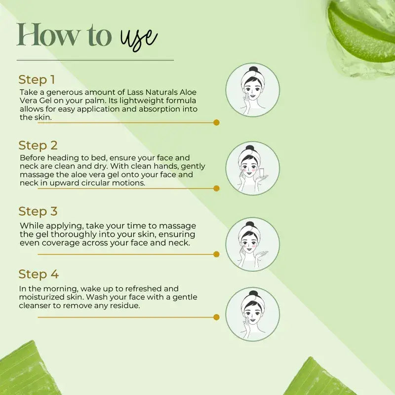 Aloe Vera Gel with Hyaluronic Acid for Skin & Hair Hydration – Head to Toe Care (500 ml)