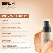 Lass Natural Serum Foundation With SPF30 To Get Radiant Glow Skin(1.2L)
