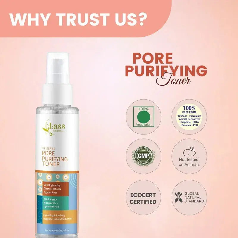 18 Herbs Pore Purifying Toner for Detox, Oil Control & Makeup Removal – 100 ml