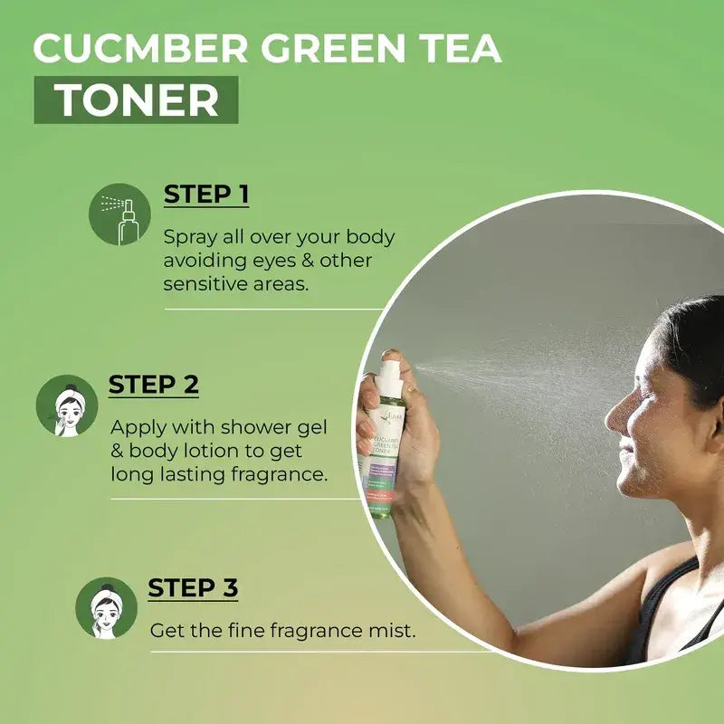 Cucumber & Green Tea Face Freshner & Toner for Soothing, Hydration & Oil Control