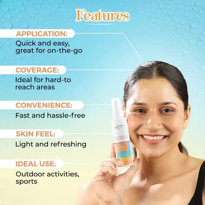 SPF 50+ Sunscreen Mist for On-the-Go Sun Protection – Easy Spray Application