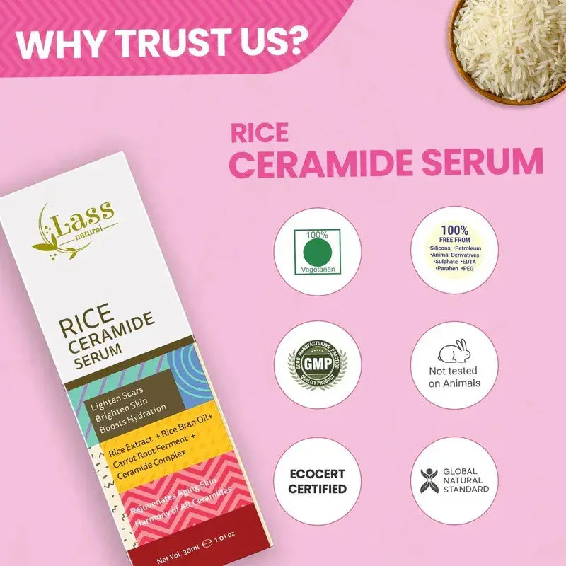 Rice Ceramide Serum To Reduce Dark Spot, Wrinkles And Improve Skin Texture(30ml)