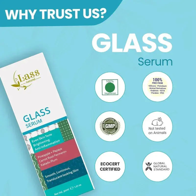 Glass Skin Serum for Clear Smooth Glowing Skin – Lassnatural
