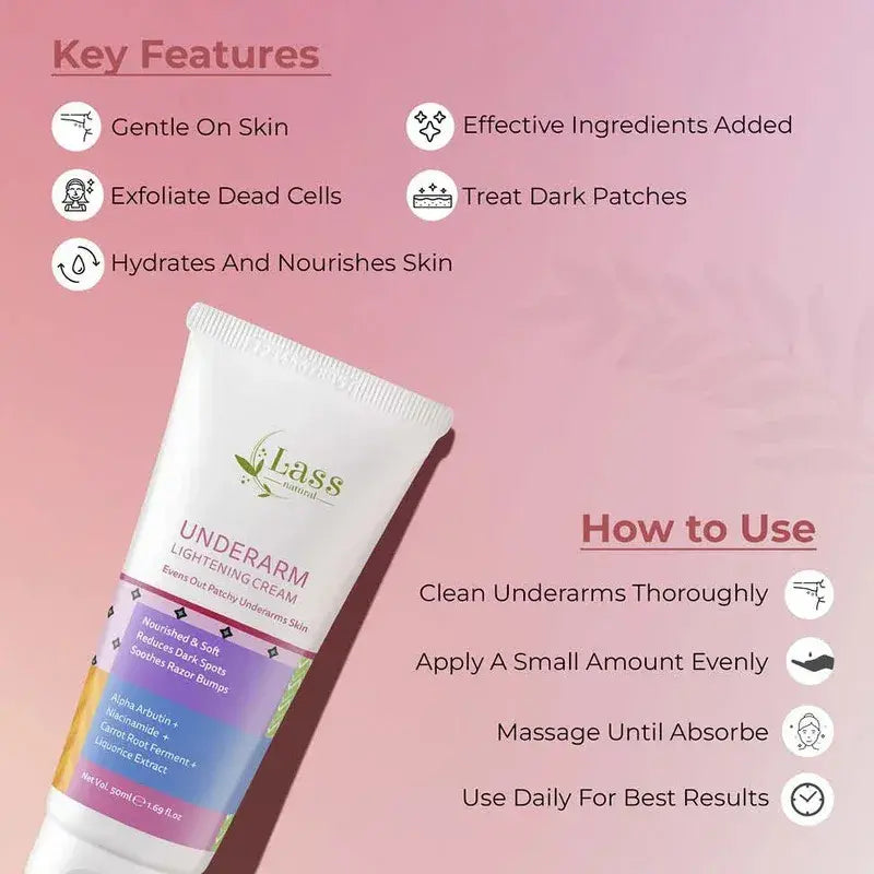 Underarm Lightening Cream for Dark Spots & Pigmentation – Gentle Daily Care (50 g)