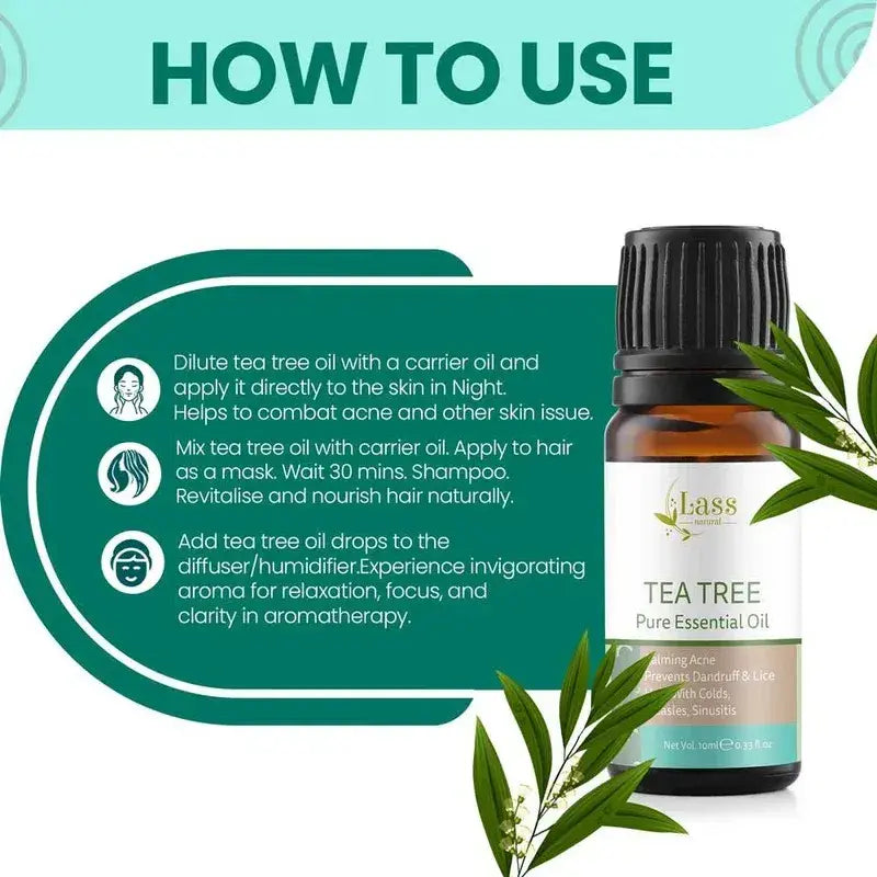 Lass Natural's Tea Tree Pure Essential Oil - 10ml
