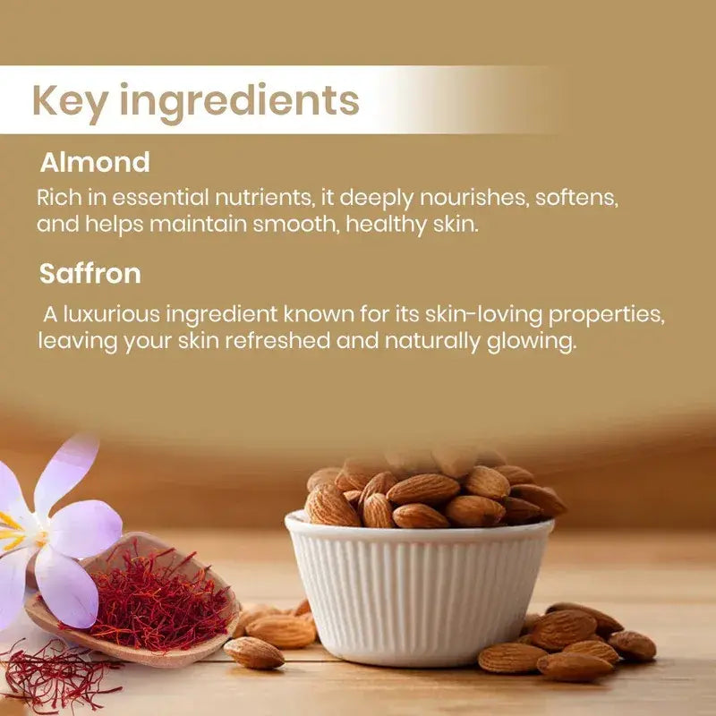 Kashmir Almond & Saffron With Milk Handmade Premium Bathing Soap,125g