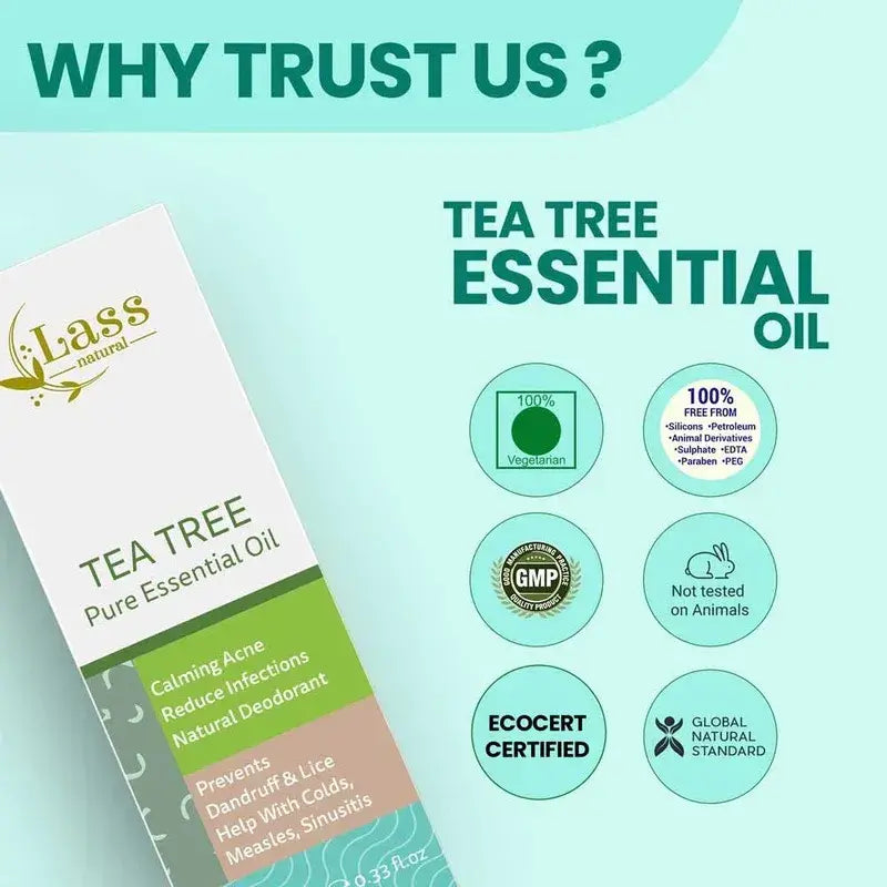 Lass Natural's Tea Tree Pure Essential Oil - 10ml