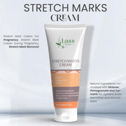 Lass Natural Stretch Mark Care Cream with Striover™, Pomegranate & Turmeric – 50g
