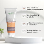 Lass Natural Stretch Mark Care Cream with Striover™, Pomegranate & Turmeric – 50g