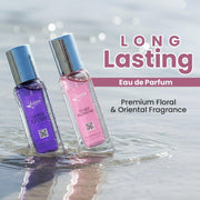 Lass Natural Women’s Perfume Gift Set – Amber Oasis & Tiare Blossom (20 ml x 2)