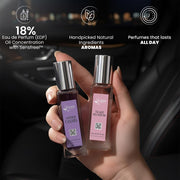 Lass Natural Women’s Perfume Gift Set – Amber Oasis & Tiare Blossom (20 ml x 2)