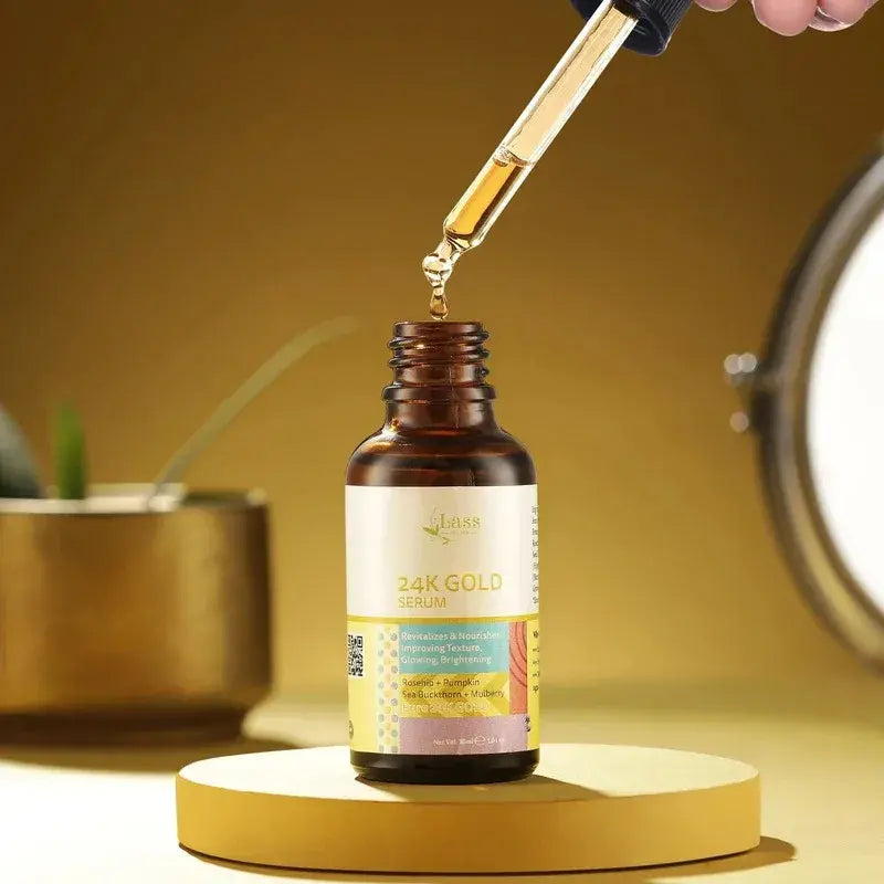 24k Gold Serum, Korean Powerful skin care infused with Vitamin E For Restore Hydration -30ml