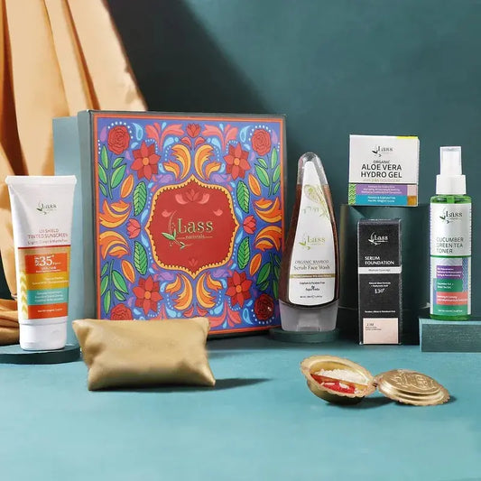 Radiant Glow Essentials: Tinted Sunscreen SPF35 & More in Sun Care Gift Hamper