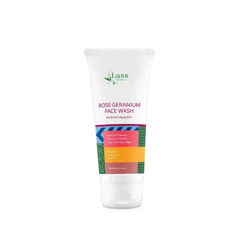 Lass Natural Rose Geranium Face Wash
