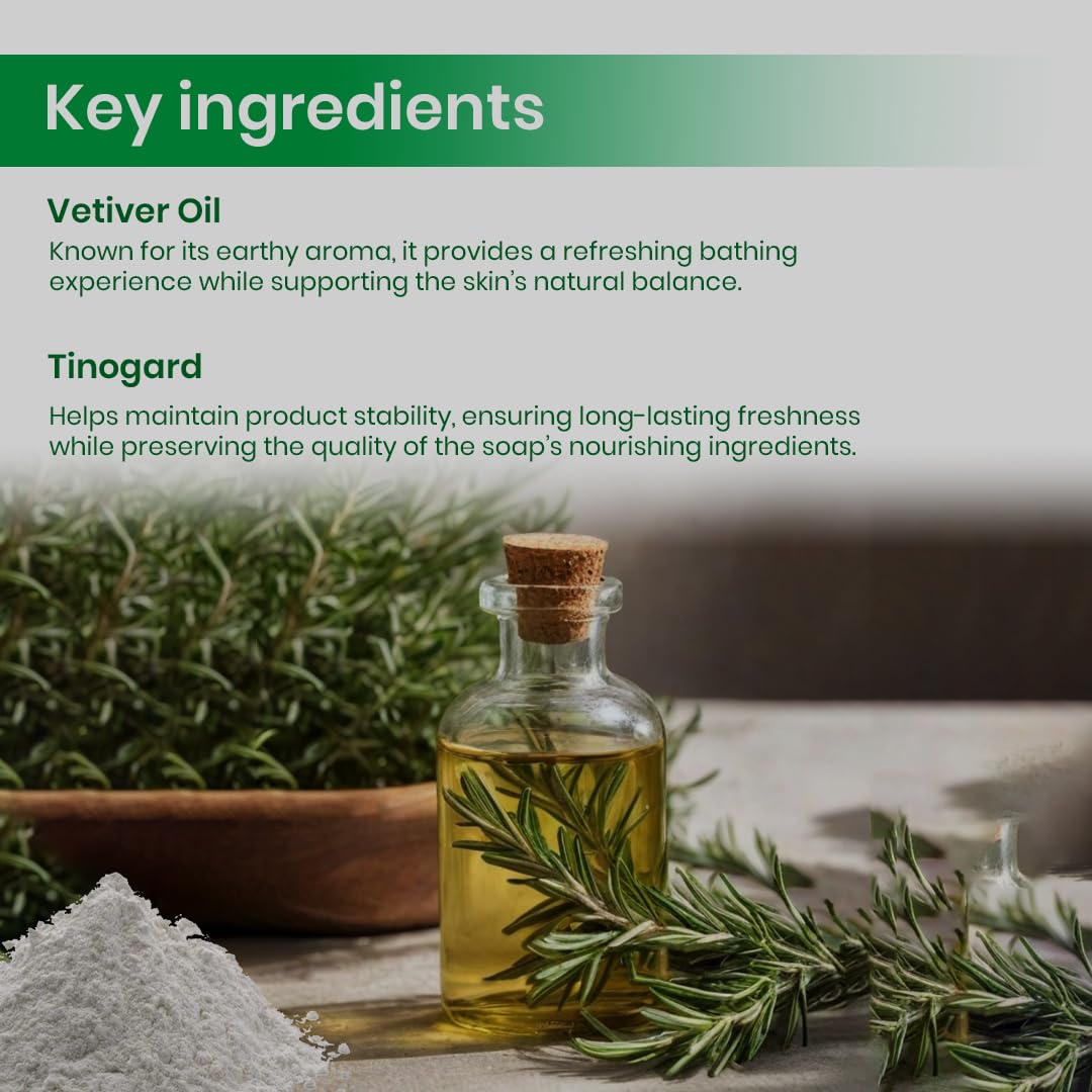 Khus (Vetiver) Handmade Premium Bathing Soap,125g