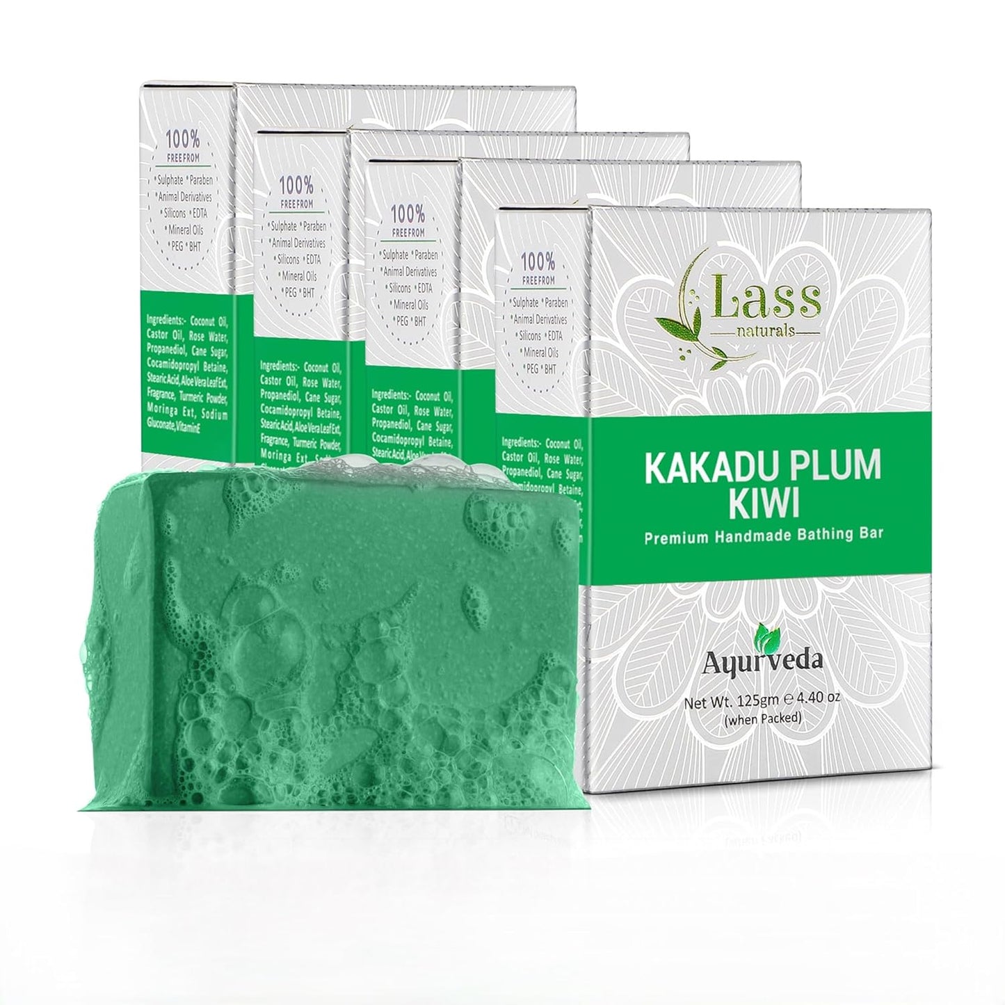 Lass Natural Kakadu Plum Kiwi Premium Handmade Bathing Soap(125g)