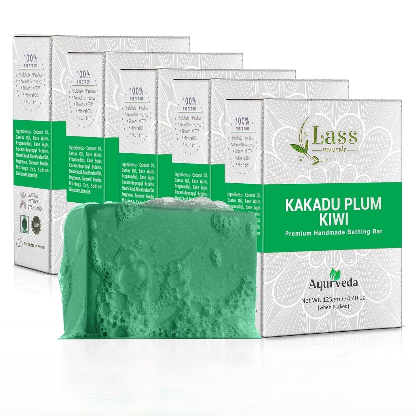 Lass Natural Kakadu Plum Kiwi Premium Handmade Bathing Soap(125g)