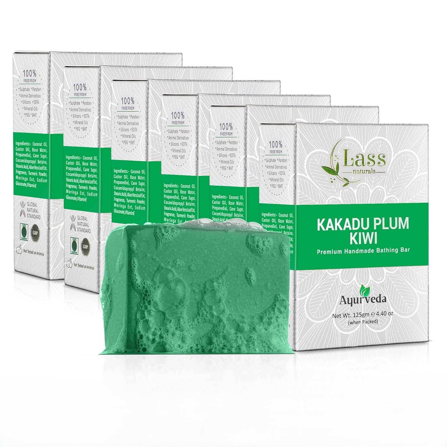 Lass Natural Kakadu Plum Kiwi Premium Handmade Bathing Soap(125g)