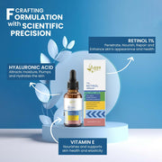 Texture of Lass Natural Retinol Serum showing lightweight Vitamin A formula
