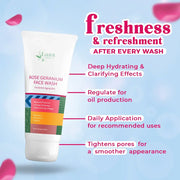 Lass Natural Rose Geranium Face Wash