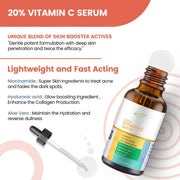 20% Vitamin C Face Serum for Brightening, Dark Spots & Anti-Ageing – 30 ml