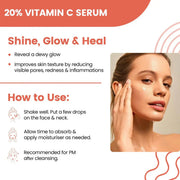 20% Vitamin C Face Serum for Brightening, Dark Spots & Anti-Ageing – 30 ml