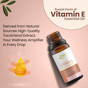 Lass Natural's Vitamin E (Tocotrienol) Pure Essential Oil for Healthy Skin, Hair(10ml)