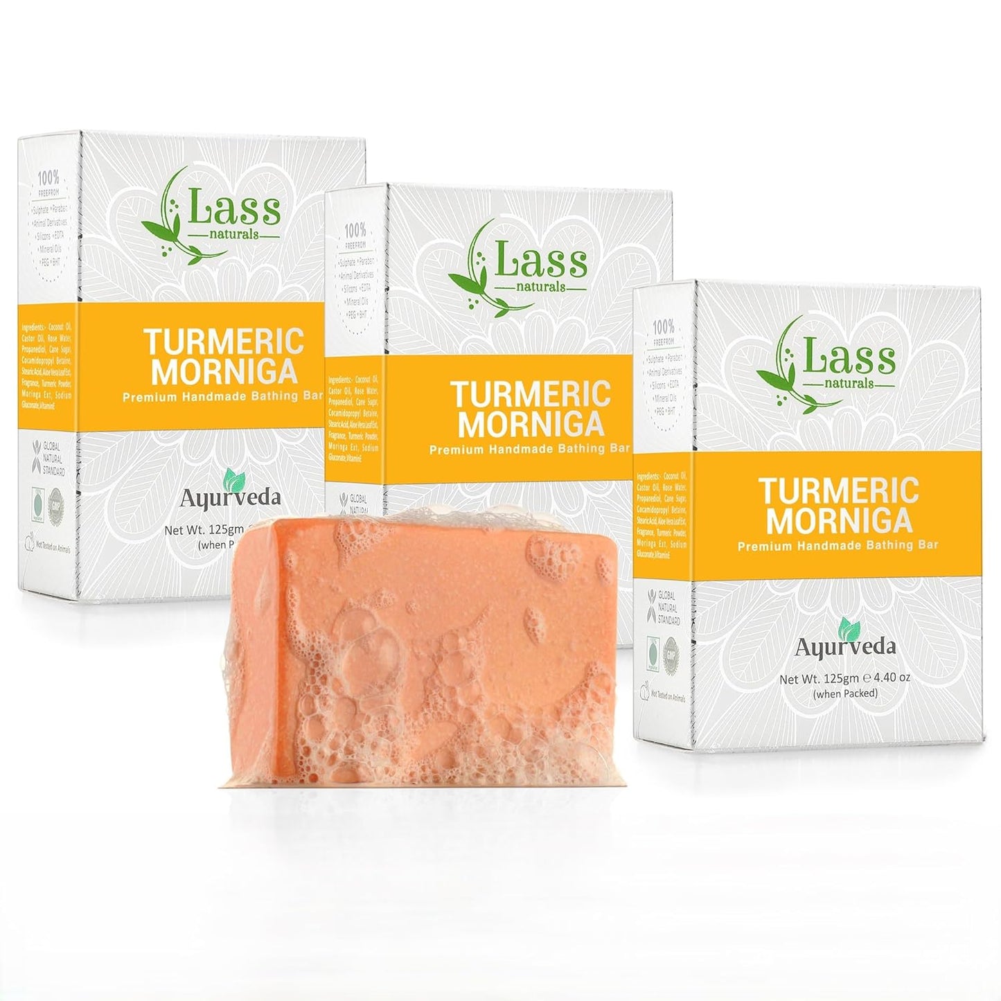 Turmeric Morniga Premium Handmade Bathing Soap, 125g