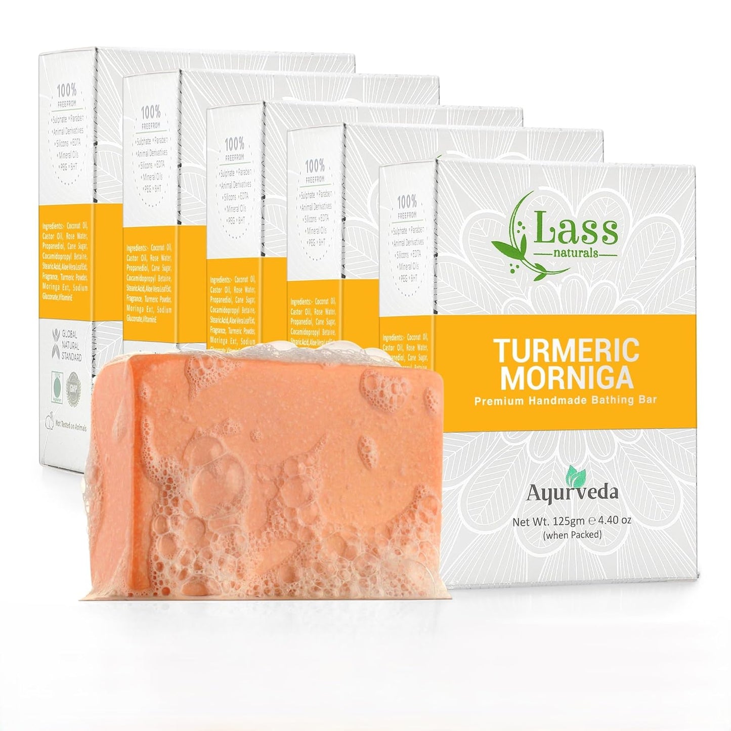 Turmeric Morniga Premium Handmade Bathing Soap, 125g